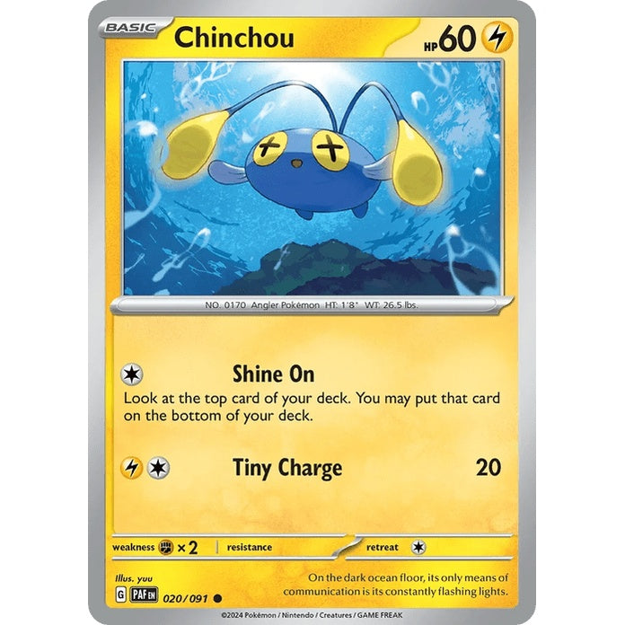 Chinchou - Paldean Fates (Common) [PAF-20] English / Near Mint / Normal