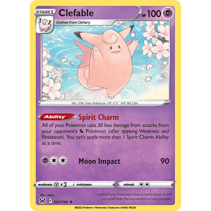 Clefable - Lost Origin (Rare) [LOR-63] English / Near Mint / Normal