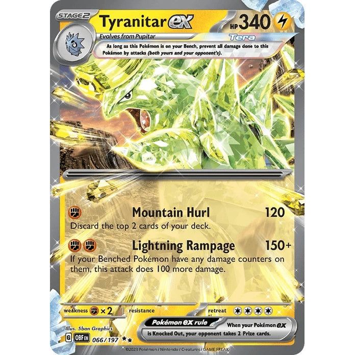 Tyranitar ex - Obsidian Flames (Double Rare) [OBF-66] English / Near Mint / Normal