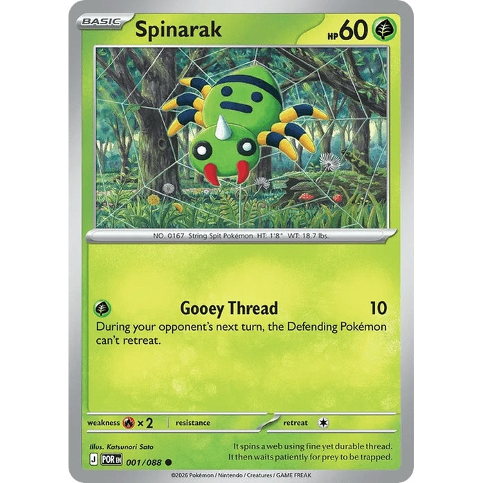 Spinarak - Perfect Order (Common) [POR-1] English / Near Mint / Normal