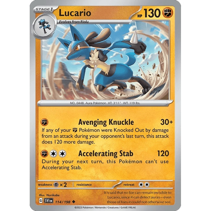 Lucario - Scarlet & Violet (Uncommon) [SVI-114] English / Near Mint / Normal