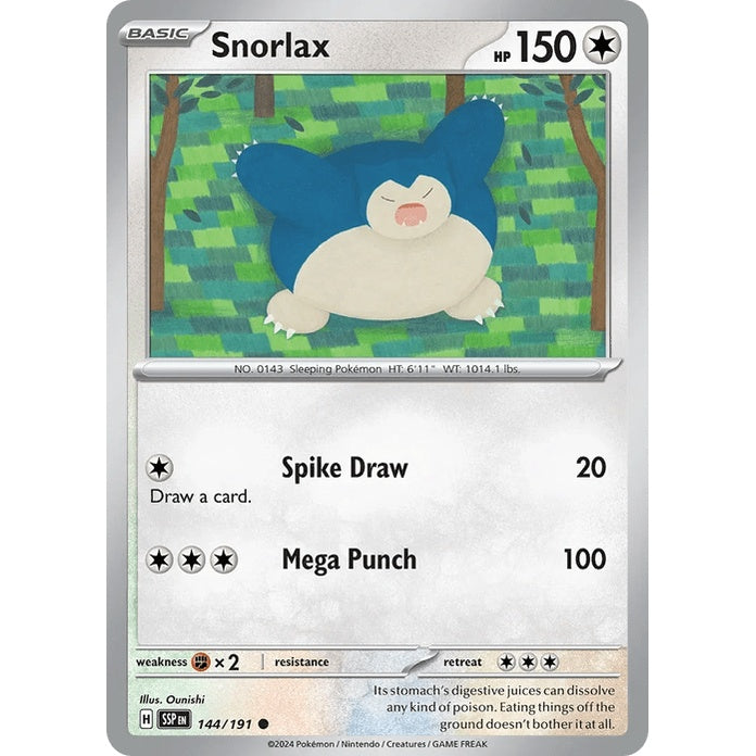 Snorlax - Surging Sparks (Common) [SSP-144] English / Near Mint / Normal