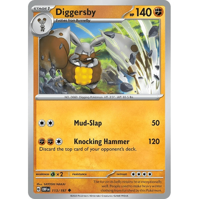 Diggersby - Obsidian Flames (Uncommon) [OBF-113] English / Near Mint / Normal