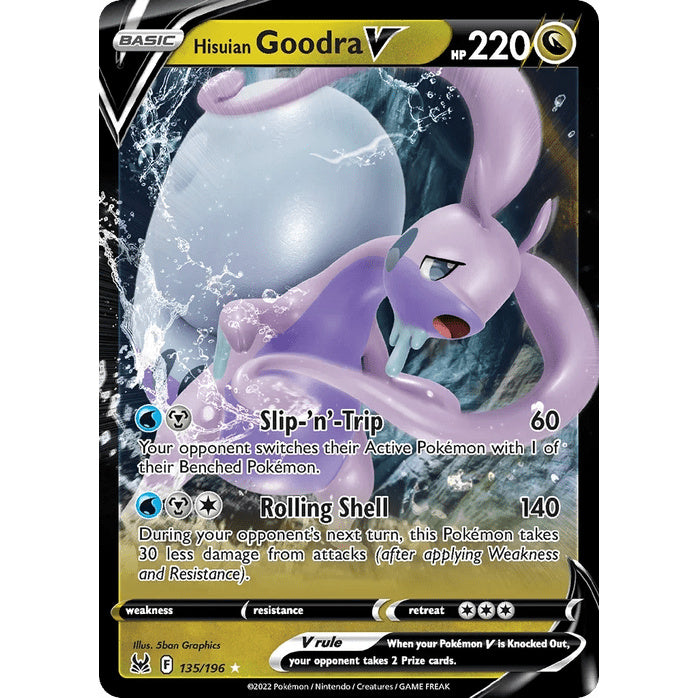 Hisuian Goodra V - Lost Origin (Rare Holo V) [LOR-135] English / Near Mint / Normal