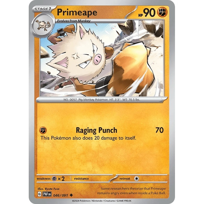 Primeape - Paldean Fates (Uncommon) [PAF-46] English / Near Mint / Normal