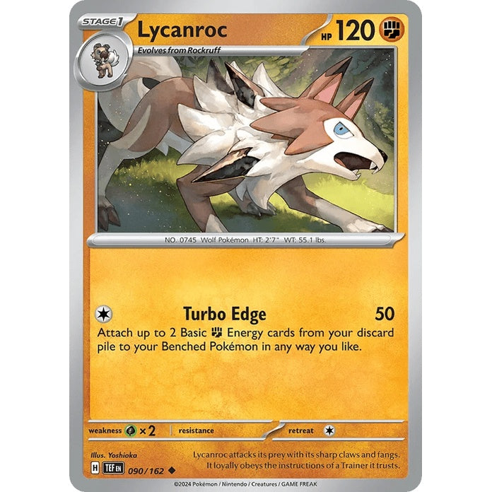 Lycanroc - Temporal Forces (Uncommon) [TEF-90] English / Near Mint / Normal