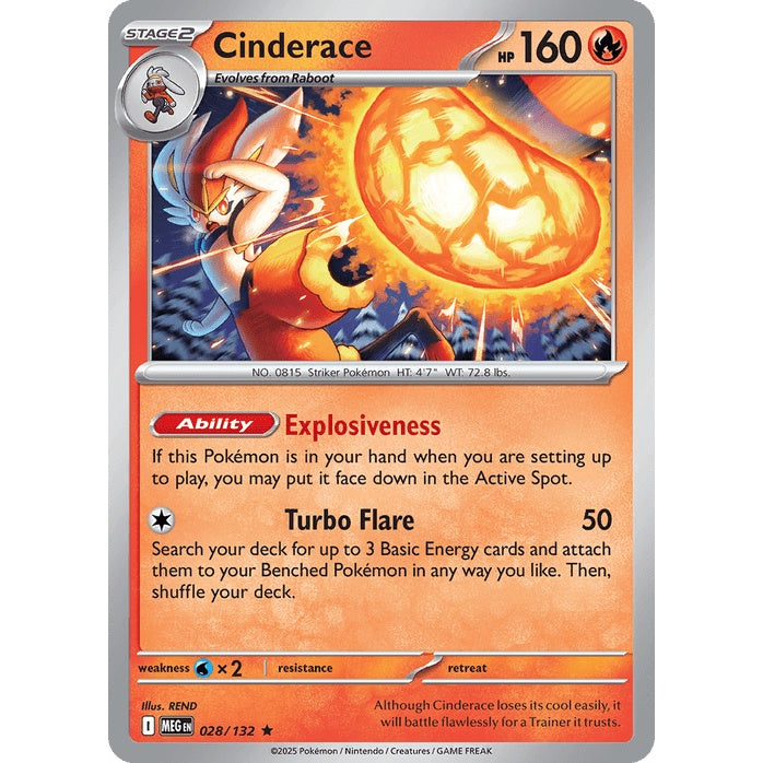 Cinderace - Mega Evolution (Rare) [MEG-28] English / Near Mint / Normal