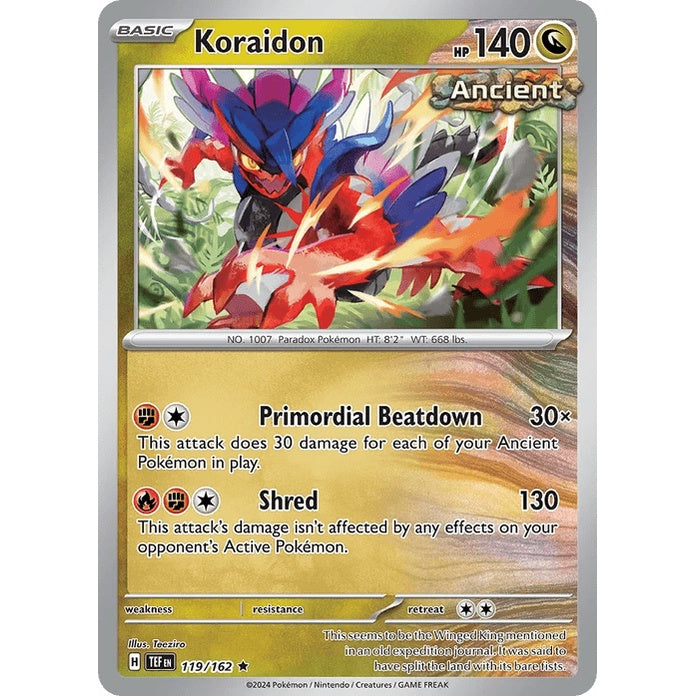 Koraidon - Temporal Forces (Rare) [TEF-119] English / Near Mint / Normal
