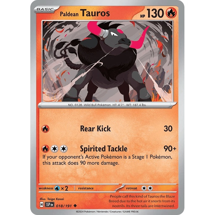 Paldean Tauros - Surging Sparks (Uncommon) [SSP-18] English / Near Mint / Normal