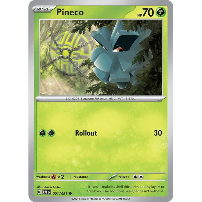 Pineco - Paldean Fates (Common) [PAF-1] English / Near Mint / Normal