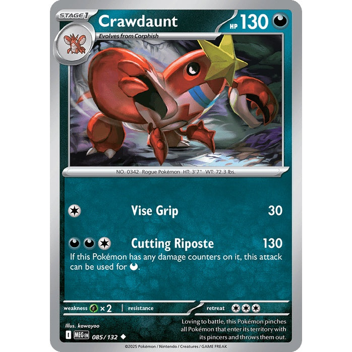 Crawdaunt - Mega Evolution (Uncommon) [MEG-85] English / Near Mint / Normal