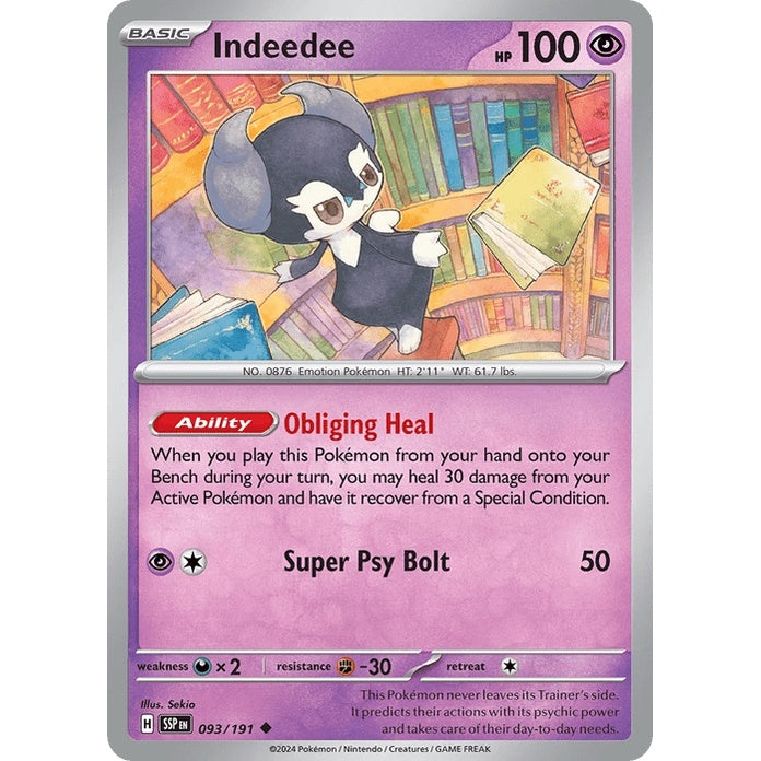 Indeedee - Surging Sparks (Uncommon) [SSP-93] English / Near Mint / Normal
