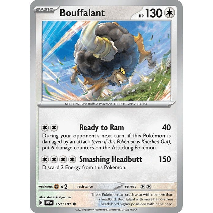 Bouffalant - Surging Sparks (Common) [SSP-151] English / Near Mint / Normal