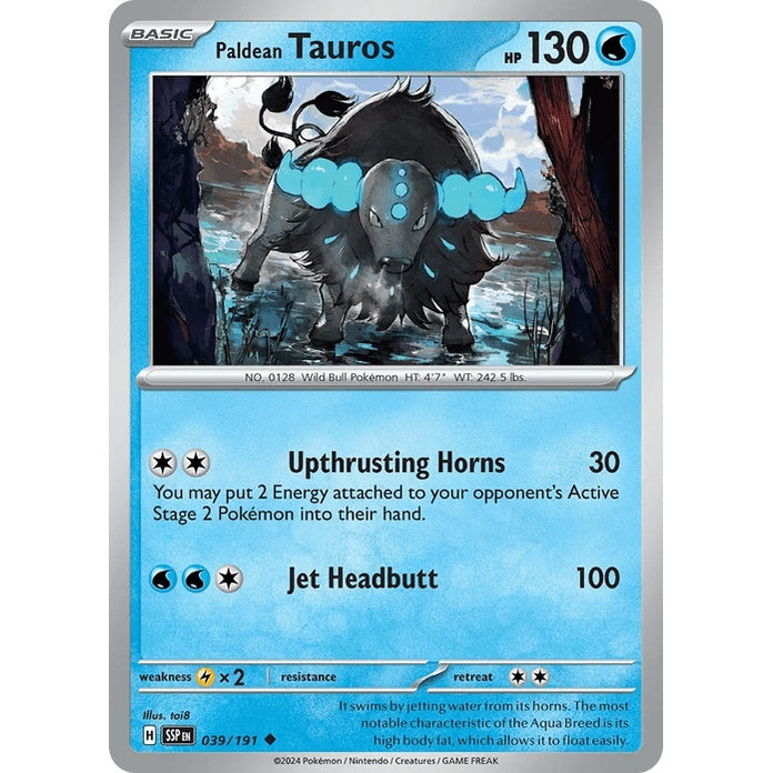 Paldean Tauros - Surging Sparks (Uncommon) [SSP-39] English / Near Mint / Normal