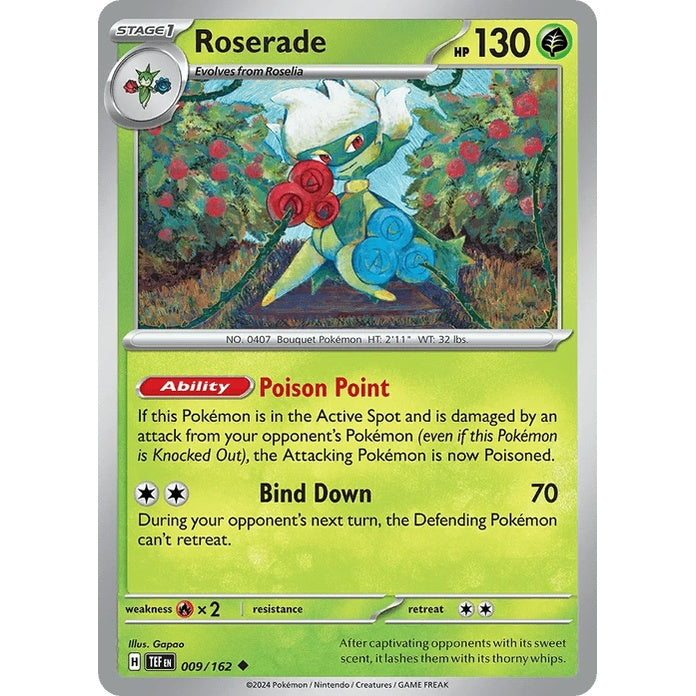 Roserade - Temporal Forces (Uncommon) [TEF-9] English / Near Mint / Normal