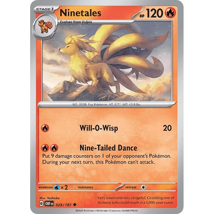 Ninetales - Obsidian Flames (Uncommon) [OBF-29] English / Near Mint / Normal