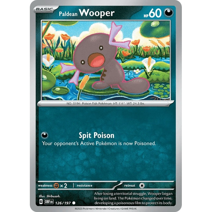 Paldean Wooper - Obsidian Flames (Common) [OBF-126] English / Near Mint / Normal