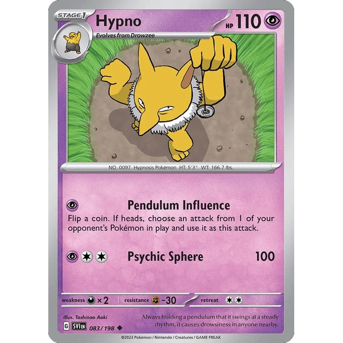 Hypno - Scarlet & Violet (Uncommon) [SVI-83] English / Near Mint / Normal