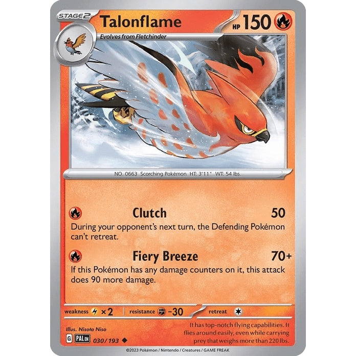 Talonflame - Paldea Evolved (Uncommon) [PAL-30] English / Near Mint / Normal