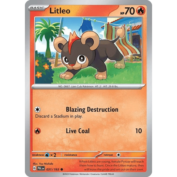 Litleo - Paldea Evolved (Common) [PAL-31] English / Near Mint / Normal