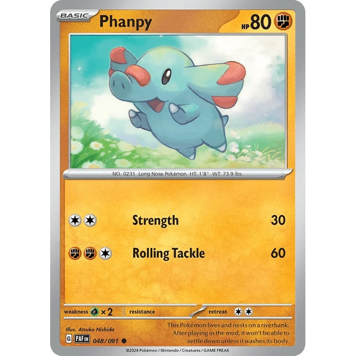 Phanpy - Paldean Fates (Common) [PAF-48] English / Near Mint / Normal