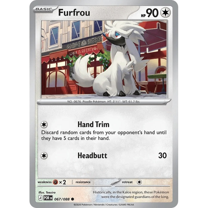 Furfrou - Perfect Order (Common) [POR-67] English / Near Mint / Normal