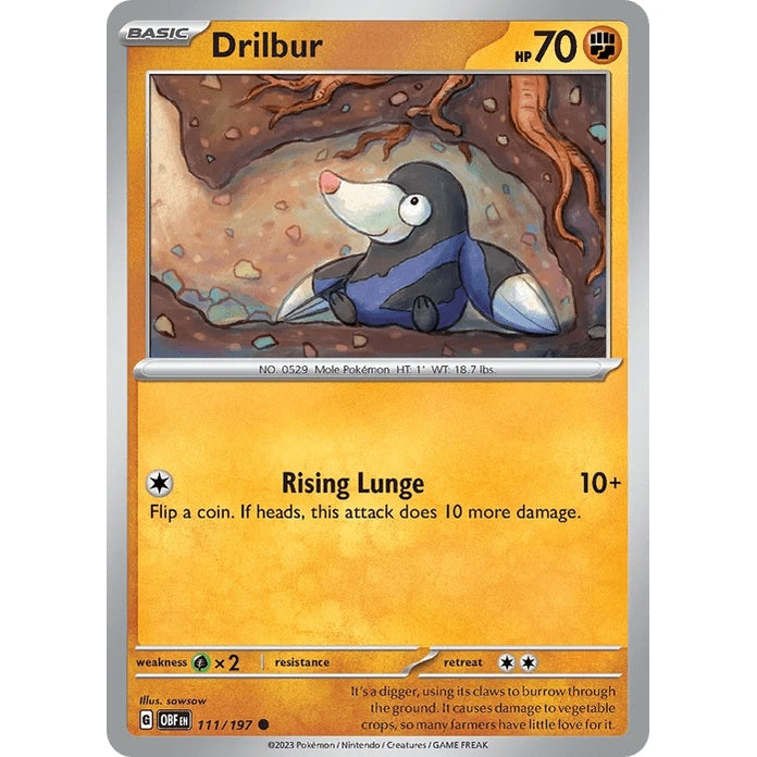 Drilbur - Obsidian Flames (Common) [OBF-111] English / Near Mint / Normal