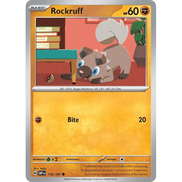 Rockruff - Obsidian Flames (Common) [OBF-116] English / Near Mint / Normal