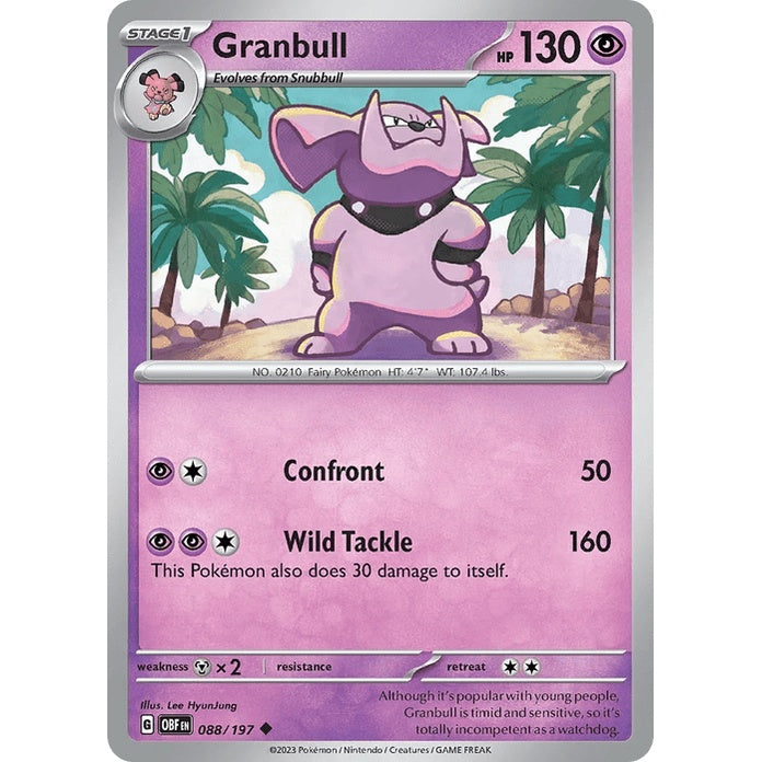 Granbull - Obsidian Flames (Uncommon) [OBF-88] English / Near Mint / Normal