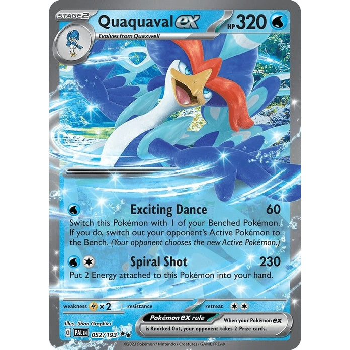 Quaquaval ex - Paldea Evolved (Double Rare) [PAL-52] English / Near Mint / Normal