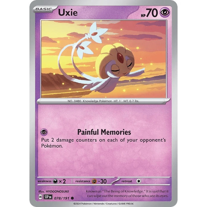 Uxie - Surging Sparks (Common) [SSP-78] English / Near Mint / Normal