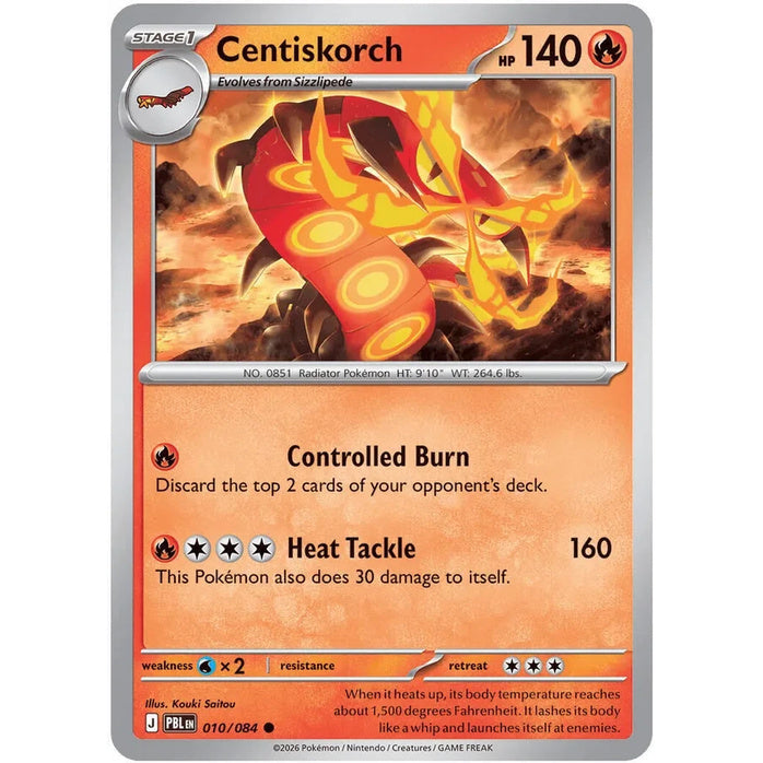 Centiskorch - Pitch Black (Common) [PBL-10] English / Near Mint / Normal