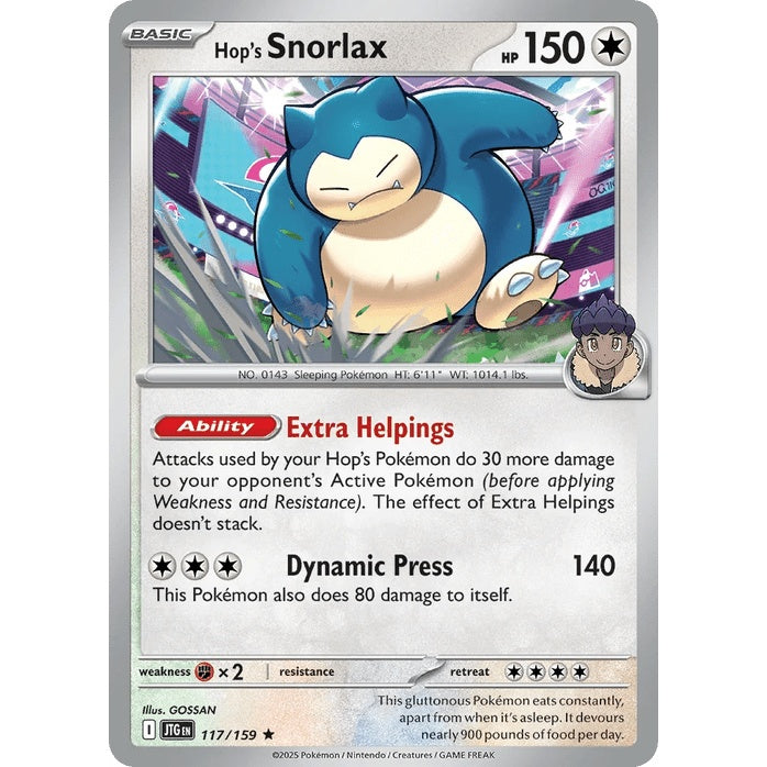 Hop's Snorlax - Journey Together (Rare) [JTG-117] English / Near Mint / Normal