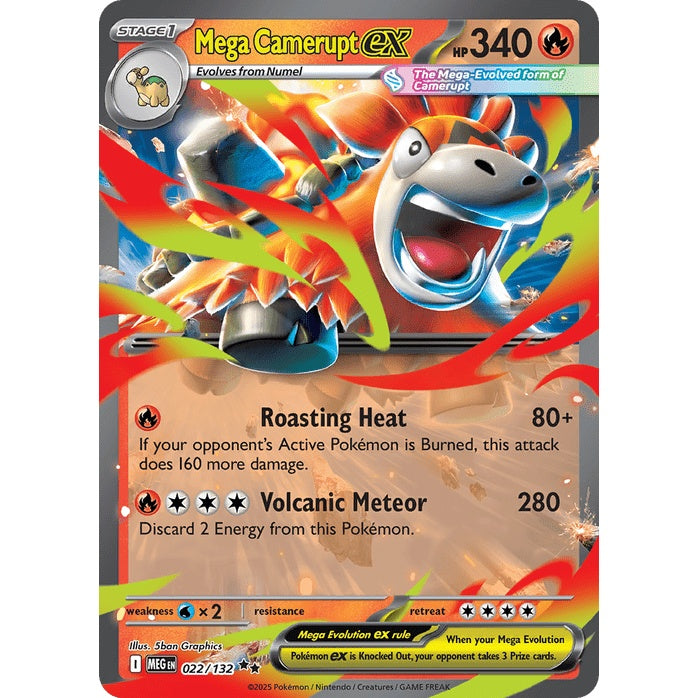 Mega Camerupt ex - Mega Evolution (Double Rare) [MEG-22] English / Near Mint / Normal