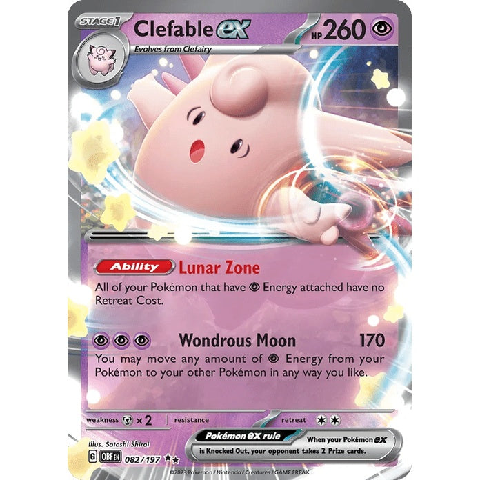 Clefable ex - Obsidian Flames (Double Rare) [OBF-82] English / Near Mint / Normal