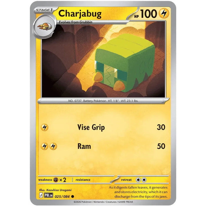 Charjabug - Pitch Black (Common) [PBL-25] English / Near Mint / Normal