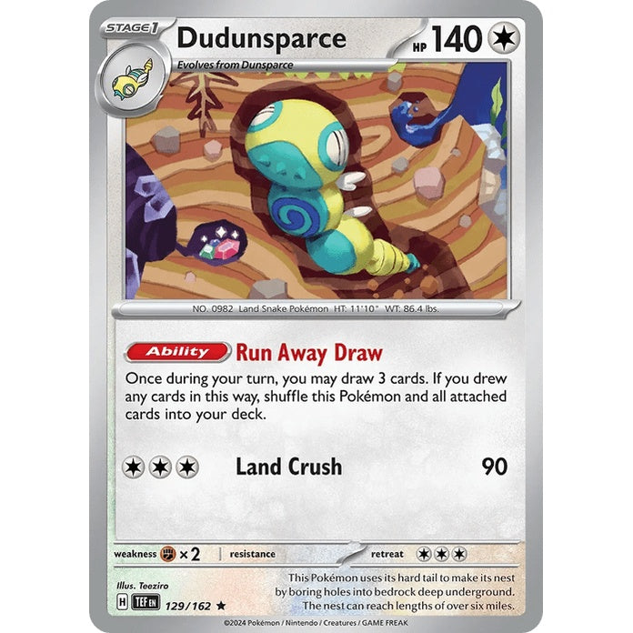 Dudunsparce - Temporal Forces (Rare) [TEF-129] English / Near Mint / Normal