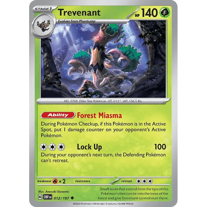 Trevenant - Obsidian Flames (Uncommon) [OBF-12] English / Near Mint / Normal