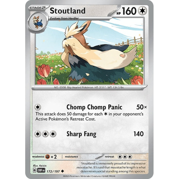 Stoutland - Obsidian Flames (Uncommon) [OBF-172] English / Near Mint / Normal