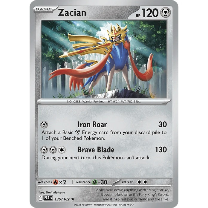 Zacian - Paradox Rift (Rare) [PAR-136] English / Near Mint / Normal