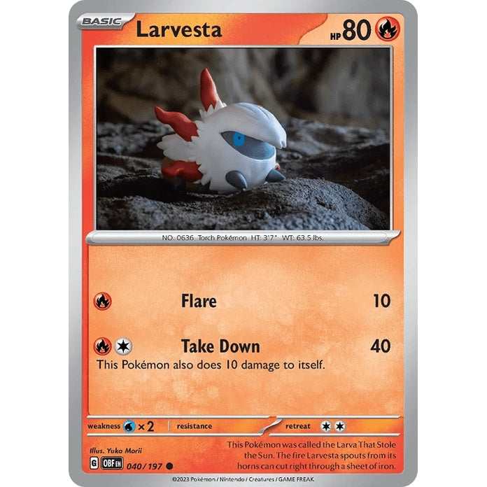 Larvesta - Obsidian Flames (Common) [OBF-40] English / Near Mint / Normal