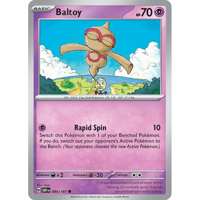 Baltoy - Obsidian Flames (Common) [OBF-94] English / Near Mint / Normal