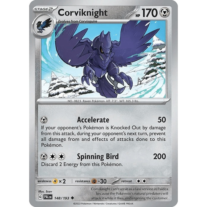 Corviknight - Paldea Evolved (Uncommon) [PAL-148] English / Near Mint / Normal