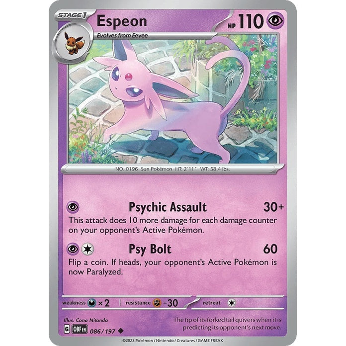 Espeon - Obsidian Flames (Uncommon) [OBF-86] English / Near Mint / Normal