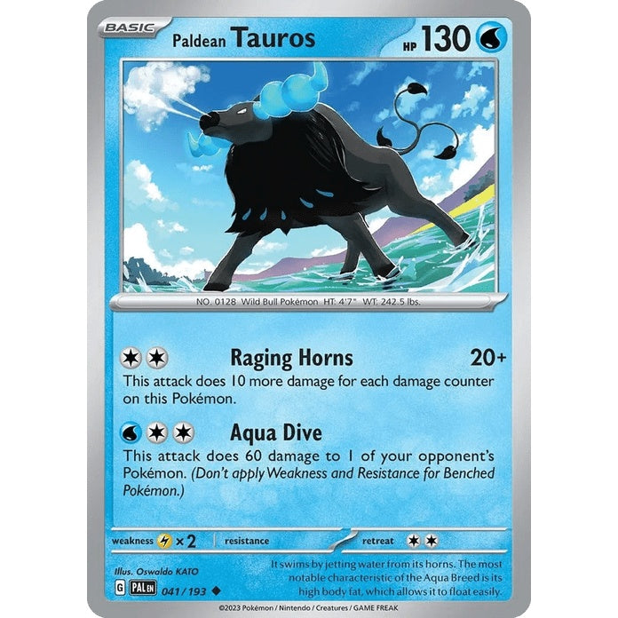 Paldean Tauros - Paldea Evolved (Uncommon) [PAL-41] English / Near Mint / Normal