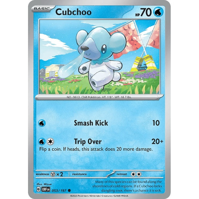 Cubchoo - Obsidian Flames (Common) [OBF-53] English / Near Mint / Normal