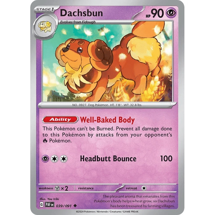 Dachsbun - Paldean Fates (Uncommon) [PAF-39] English / Near Mint / Normal