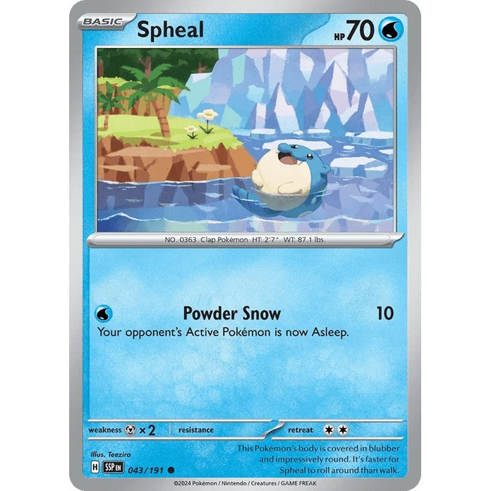 Spheal - Surging Sparks (Common) [SSP-43] English / Near Mint / Normal