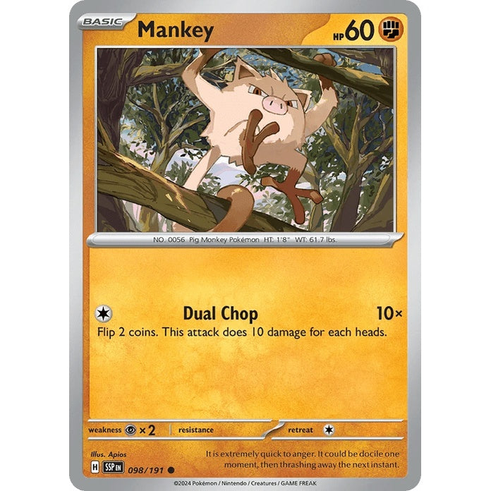Mankey - Surging Sparks (Common) [SSP-98] English / Near Mint / Normal