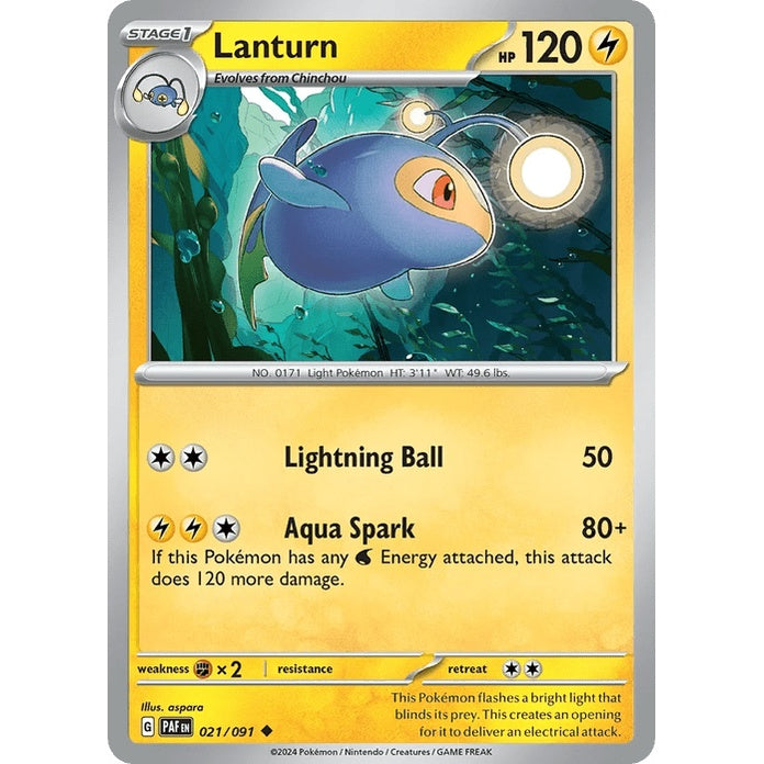 Lanturn - Paldean Fates (Uncommon) [PAF-21] English / Near Mint / Normal